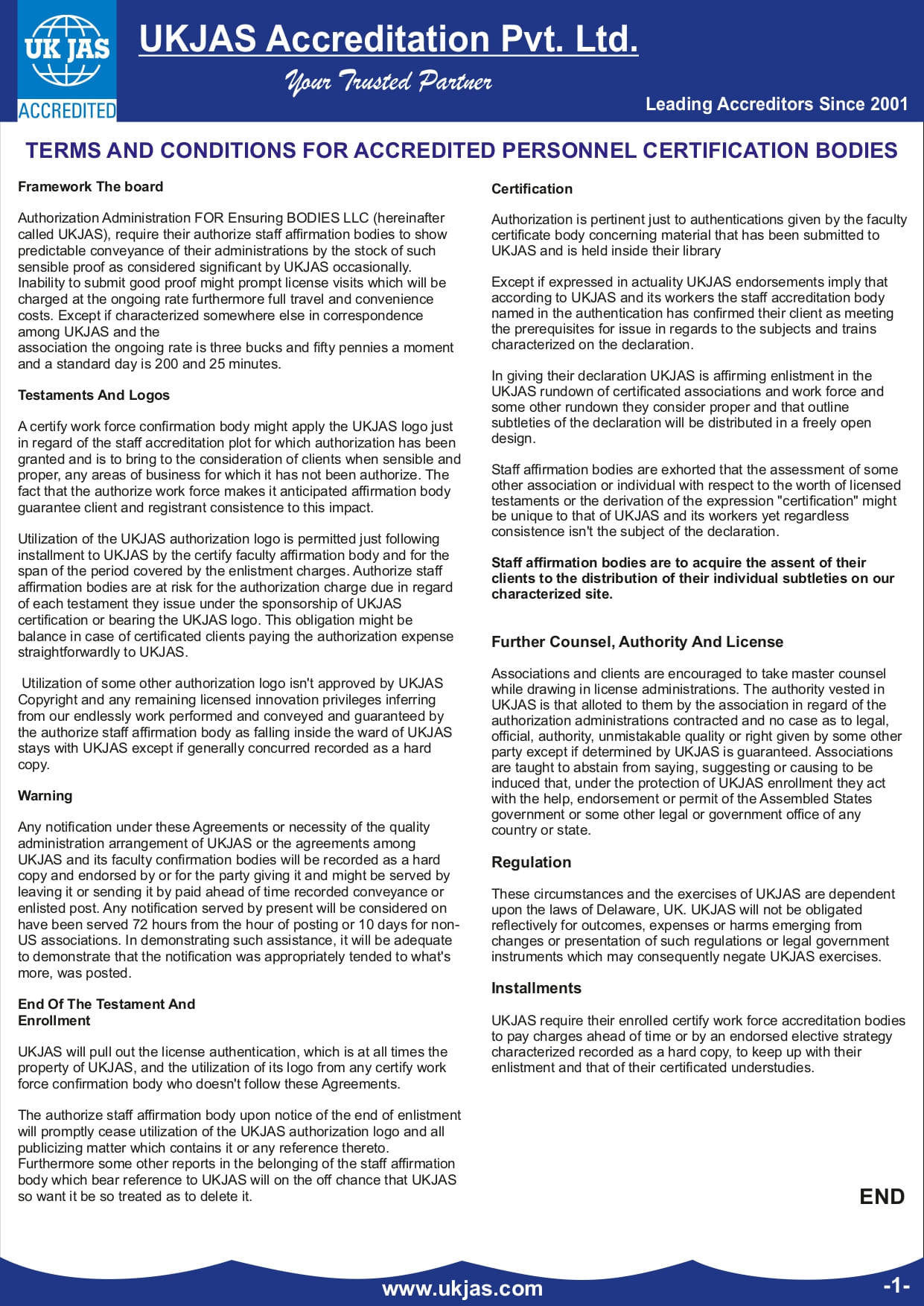 terms and conditions for accredited personnel certification bodies compressed page 0001