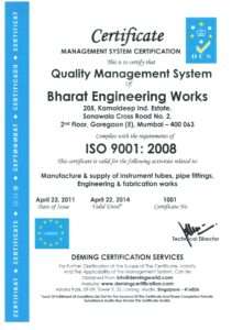 1001 qms bharat engineering works