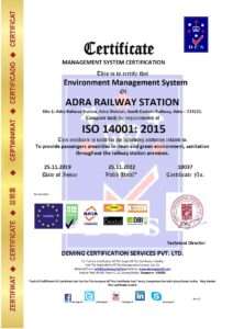 10037 dcs adra railway station adra iso 14001 cert