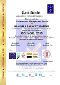 10038 dcs bankura railway station iso 14001 cert