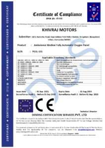 1002 ce marking cert khivraj motors bangalore page 0001