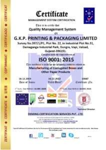 10047 dcs g.k.p.printing &packaging limited iso 9001