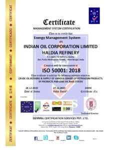 10050 dcs iocl haldia refinery iso 50001 west bengal