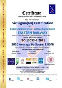 10051 final dcs eastern railway budge budge shop six sigma cert