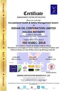 10070 dcs iocl haldia refinery iso 45001 haldia west bengal