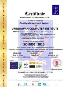 10079 dcs vrindawan computer institute iso 9001 cert