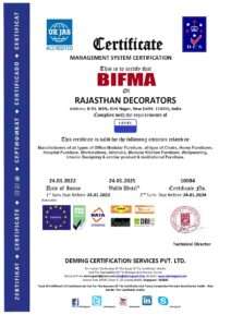 10084 rajasthan decorators bifma cert