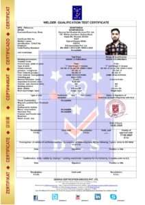 10357a dcs mig welder certificate najmul hossen molla s.g associates pvt.ltd bhilwara rajasthan