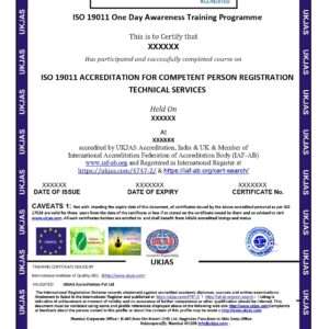 iso 19011 accreditation for competent person registration technical services