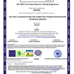 iso 19011 accreditation for competent person registration technical services