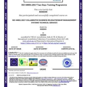 iso 44001:2017 collabrative business relenationship management systems technical services