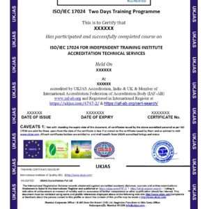 iso/iec 17024 for independent training institute accreditation technical services