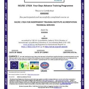 iso/iec 17024 for independent training institute accreditation technical services