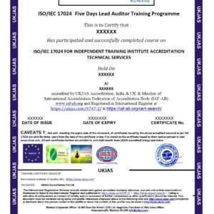 iso/iec 17024 for independent training institute accreditation technical services