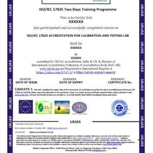 iso/iec 17025 accreditation for calibration and testing lab