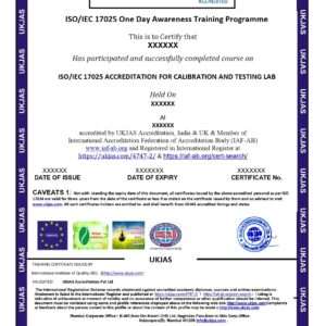 iso/iec 17025 accreditation for calibration and testing lab