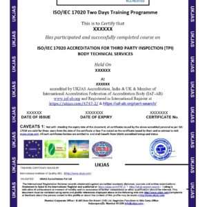 iso/iec 17020 accreditation for third party inspection (tpi) body technical services