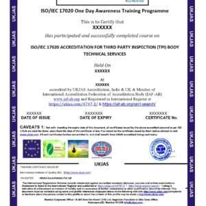 iso/iec 17020 accreditation for third party inspection (tpi) body technical services