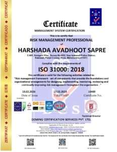 10409 dcs harshada avdhoot sapre iso 31000 2018 risk management certificate page 0001